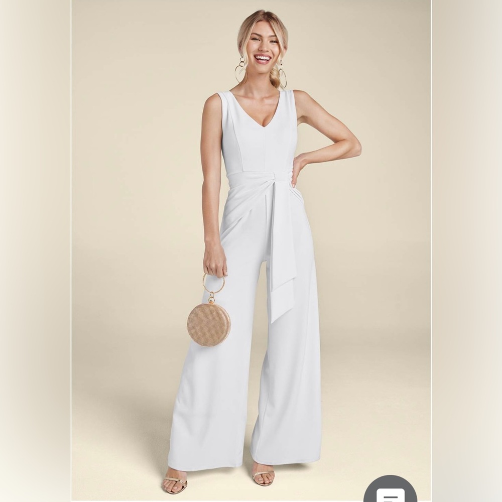 Venus wide leg jumpsuit in white